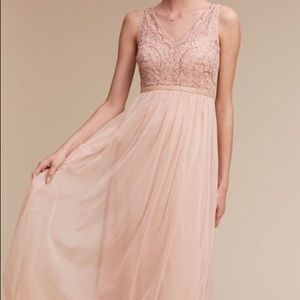 Adrianna Papell BHLDN beaded mesh gown